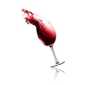 red wine splash